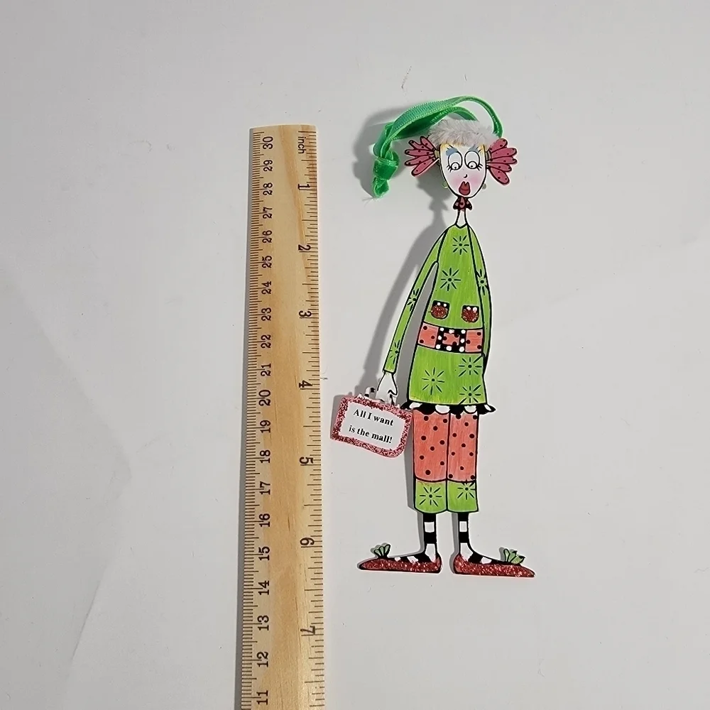 Chicklets Zoe & Joey for Silvestri Christmas Ornament Girl Mall NEW T51
